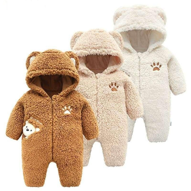 New Autumn and Winter Baby Romper Trendy Bear Design Long-sleeve Jumpsuit - MomyMall