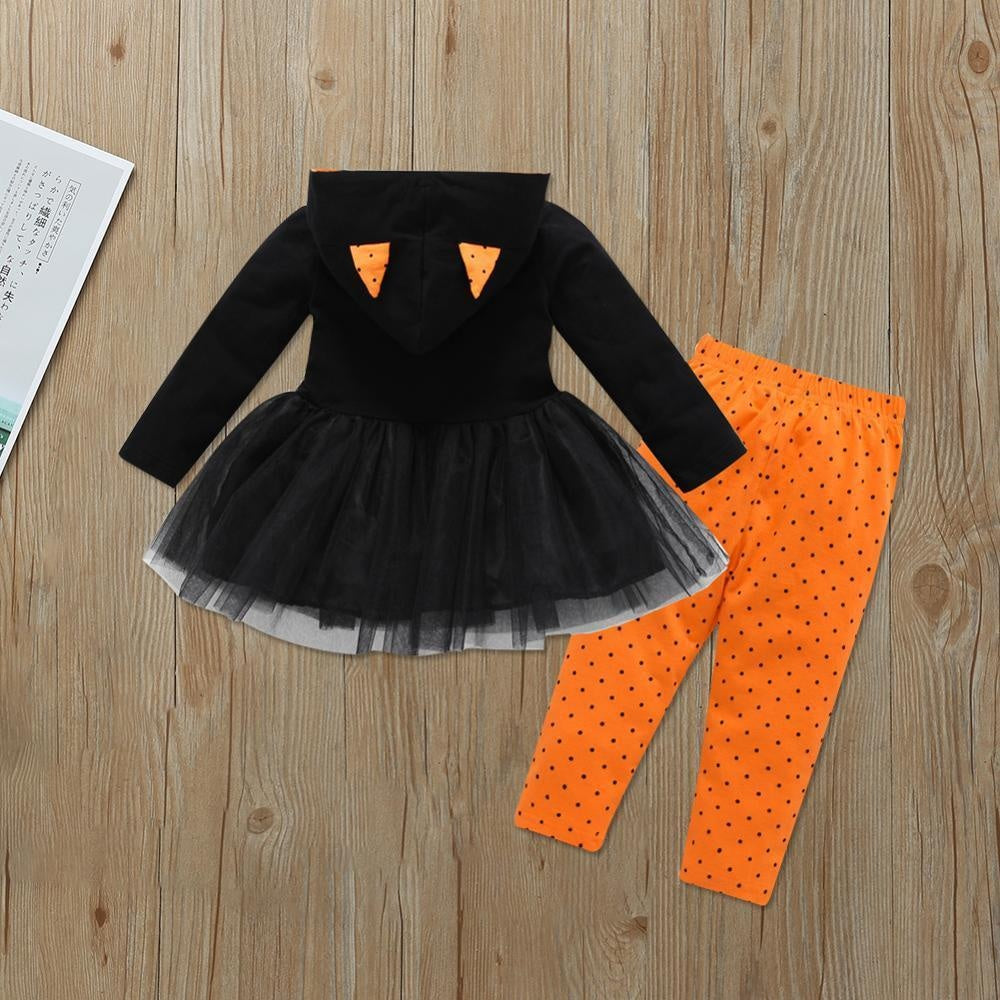 New Spring and Autumn Baby Girl Cat Sets Long-Sleeve Clothing Set - MomyMall