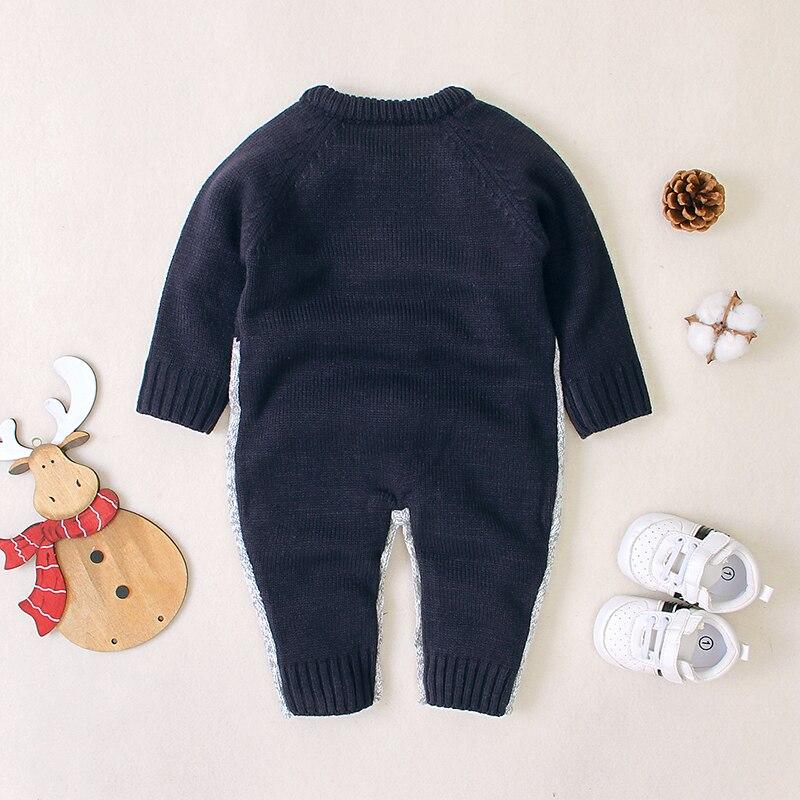 Winter Baby Boy Gir' Christmas Knitted Jumpsuits One Pieces Romper - MomyMall