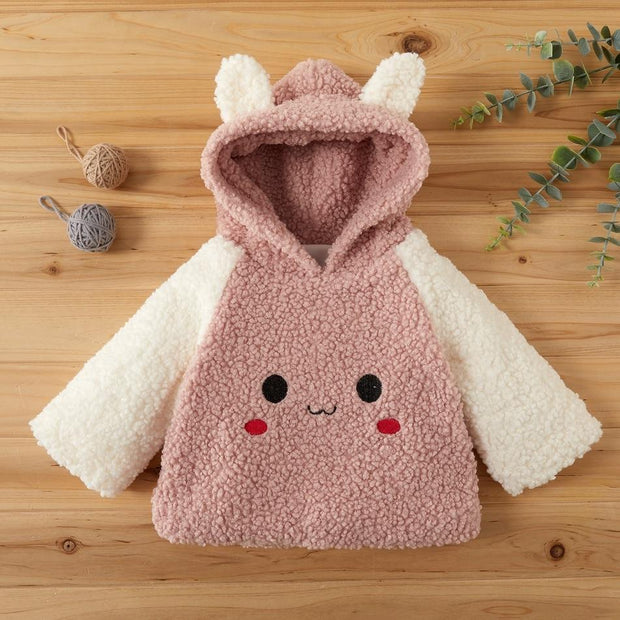 Winter Baby Girl Sweet Animal Jacket Sweater Coat - MomyMall Pink / 6-9 Months