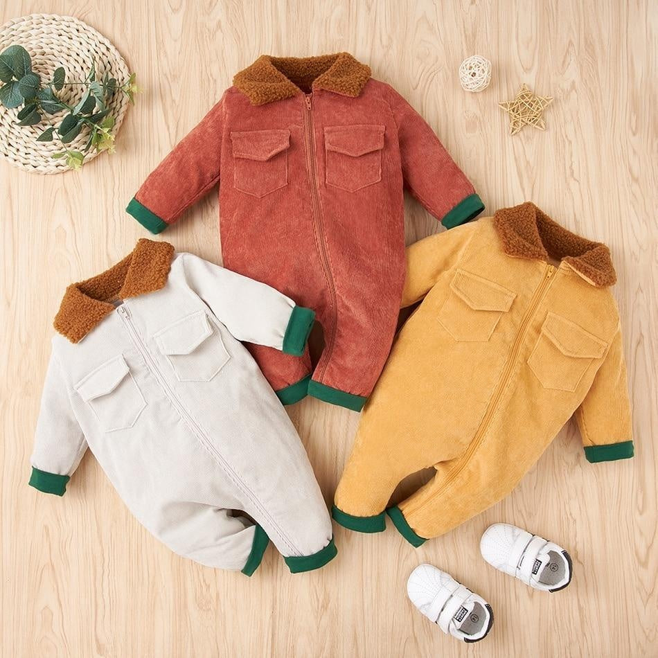 New Winter Baby Stylish Solid Jumpsuits for Baby Boy Clothes - MomyMall