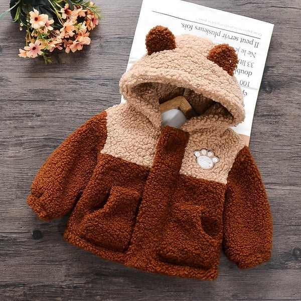 Winter Baby Toddler Boy Girl Fluff Animal Raccoon Hooded Coat Jackets - MomyMall