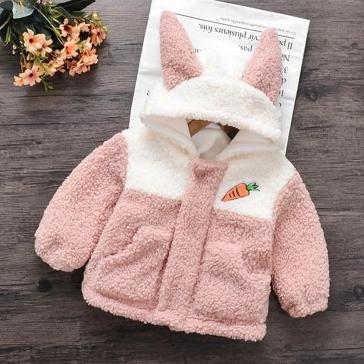 Winter Baby Toddler Boy Girl Fluff Animal Raccoon Hooded Coat Jackets - MomyMall Pink / 18-24 Months