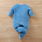 Autumn Baby Dinosaur Fleece Jumpsuit Cute Baby Rompers - MomyMall