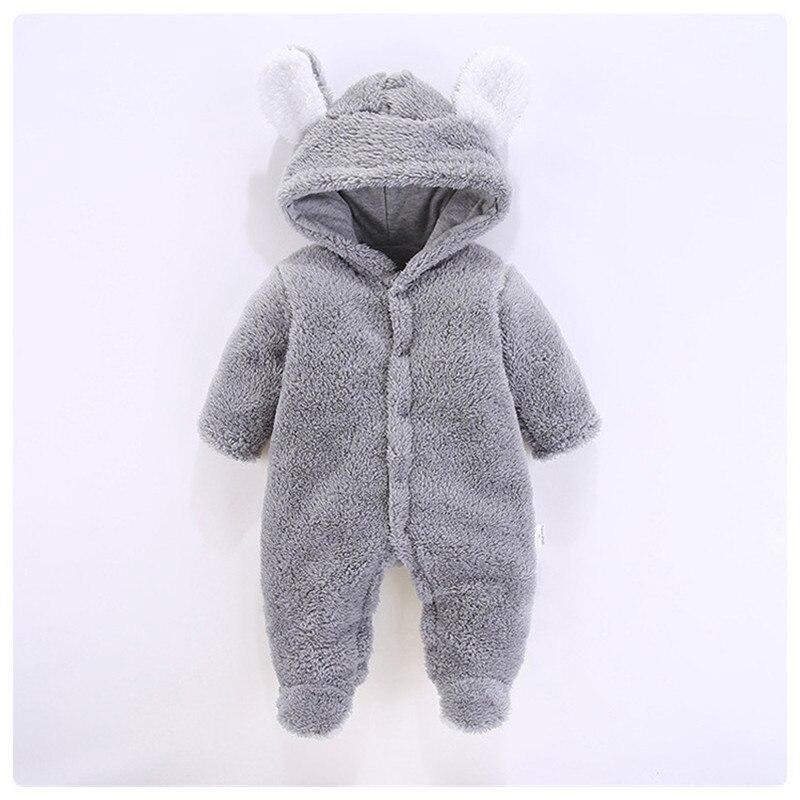 Baby Autumn Winter Cotton Casual Cute Bear Design Jumpsuit Romper - MomyMall