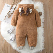 Spring Baby Animal Elk Fleece Jumpsuit Romper for Baby Boy Clothes