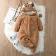 Spring Baby Animal Elk Fleece Jumpsuit Romper pour vêtements de bébé garçon