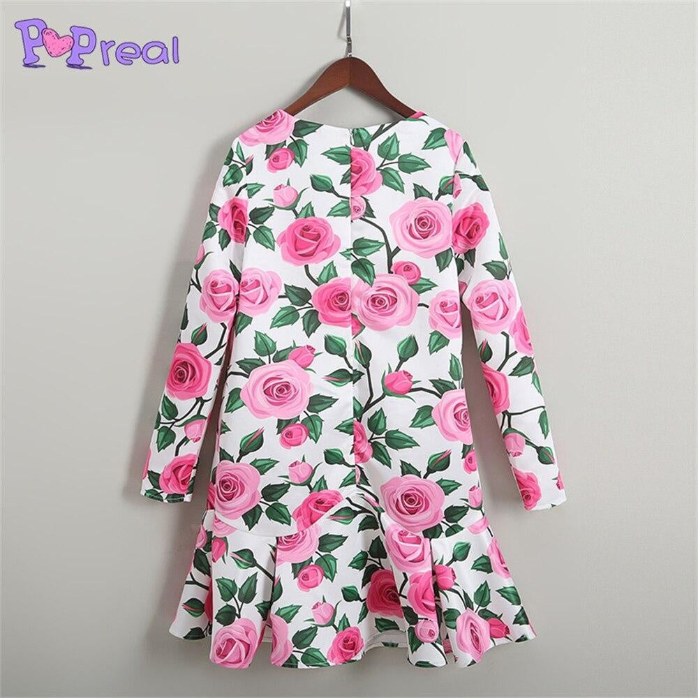 Family Matching Flowers Print Parent Child Dress - MomyMall