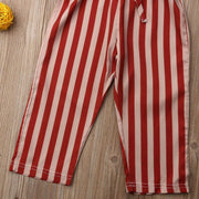 Kid Girl Stripe Jumpsuit Bodysuit Pants 1-6 Years - MomyMall