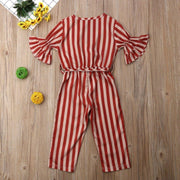 Kid Girl Stripe Jumpsuit Bodysuit Pants 1-6 Years - MomyMall