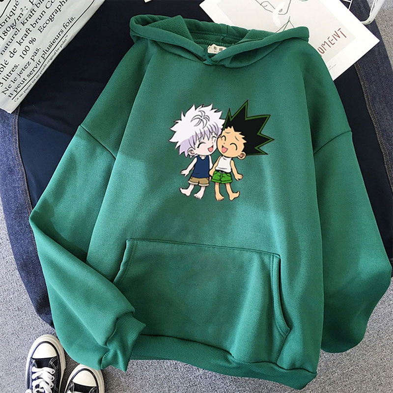 Japanese Hot Hunter x Hunter cartoon anime hoodie - MomyMall dark-green / XS