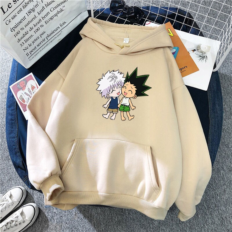 Japanese Hot Hunter x Hunter cartoon anime hoodie - MomyMall khak / XS