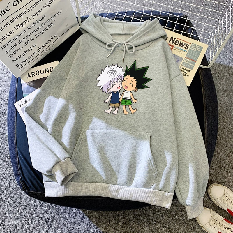 Japanese Hot Hunter x Hunter cartoon anime hoodie - MomyMall gray / XS