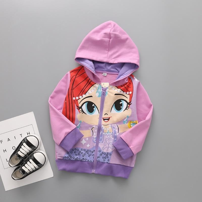 Kids Girl Boys Cartoon Coat Spring Autumn Outerwear - MomyMall Purple / 1-2 Years