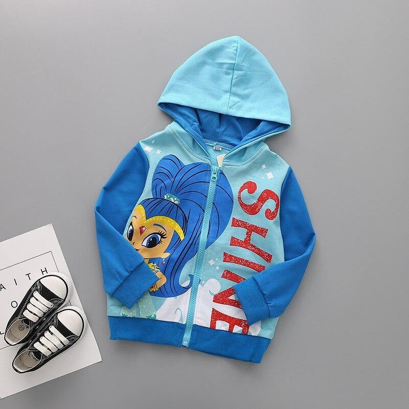 Kids Girl Boys Cartoon Coat Spring Autumn Outerwear - MomyMall Blue / 1-2 Years