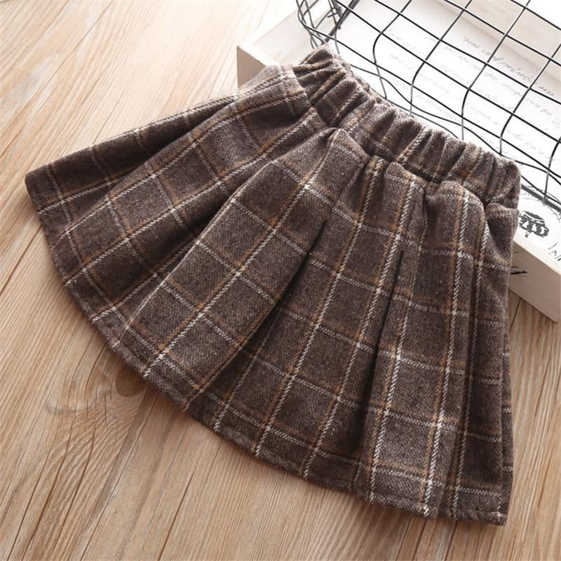 Winter Baby Girls Cute Plush Pullover+ Pleated Skirt 2 Pcs 0-5 Years - MomyMall