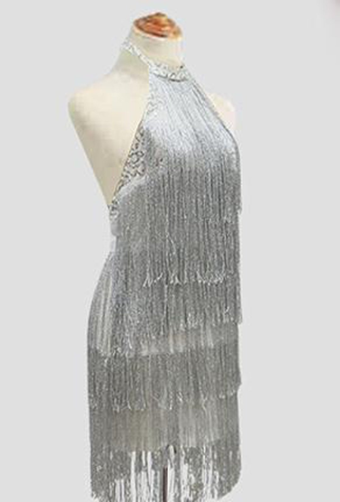 SWEENEY - ROBE À FRANGES BRILLANTES GATSBY