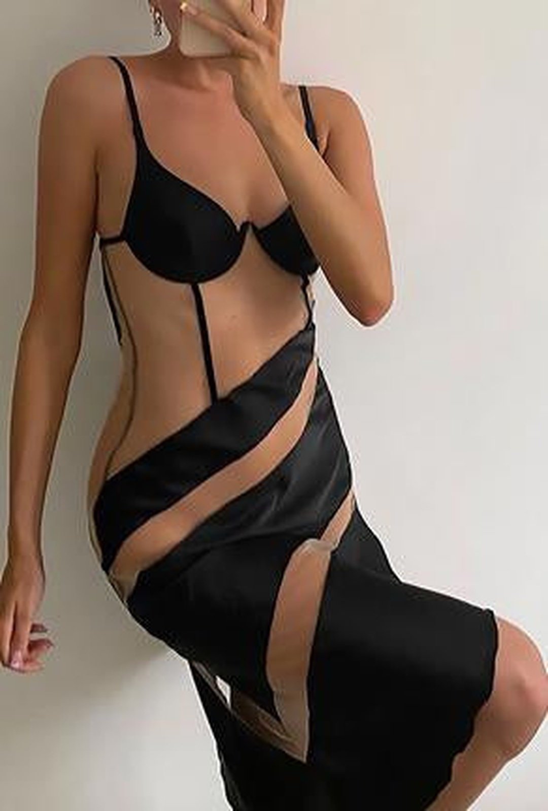 SYDNI - SHEER ASYM DRESS