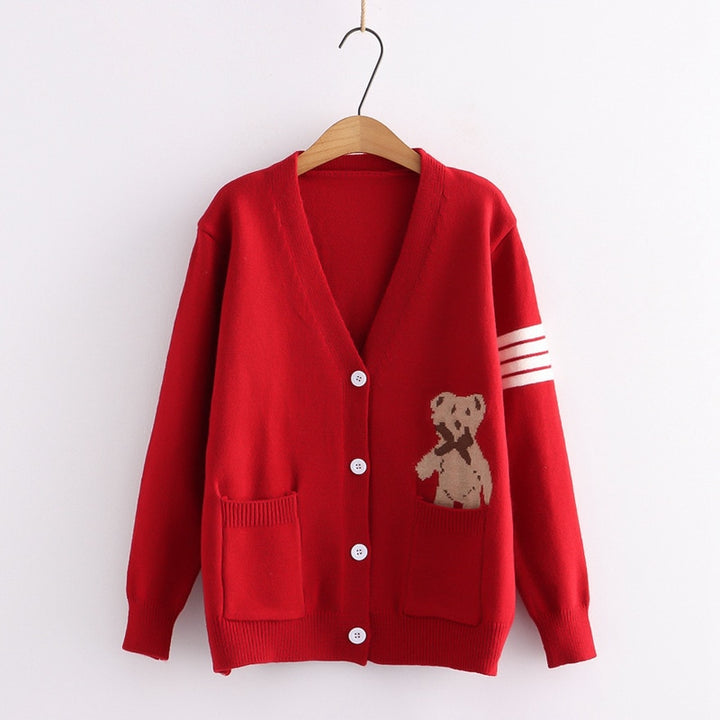 Letter Embroidery Loose Sweaters Women - MomyMall 05 / One size