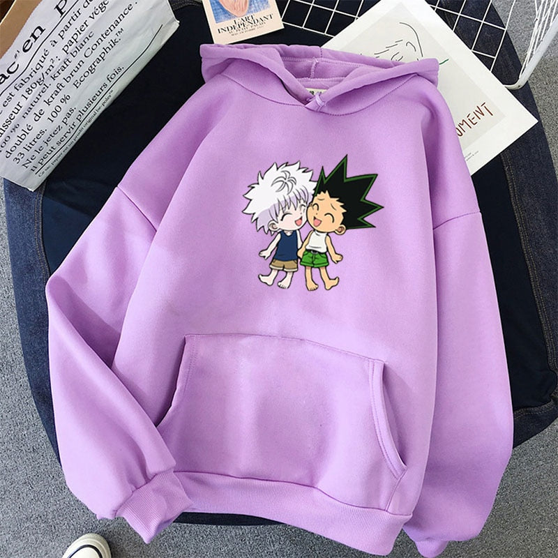 Japanese Hot Hunter x Hunter cartoon anime hoodie - MomyMall light-purple / XS