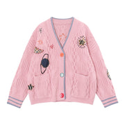 Letter Embroidery Loose Sweaters Women - MomyMall 02 2 / One size
