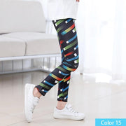 Girls Print Pants Print Flower Skinny Leggings 4-11 Years - MomyMall Color13 / 4-5 Years