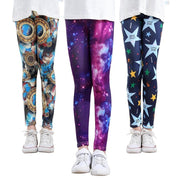 Girls Print Pants Print Flower Skinny Leggings 4-11 Years - MomyMall