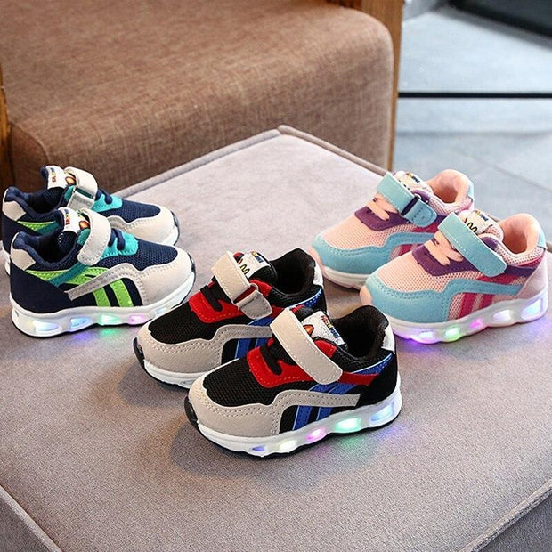 Boys Girls Luminous Sole Glowing Sneakers Shoes - MomyMall