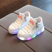 Boy Girl Luminous Sneakers with Lights Shoes - MomyMall White / US5.5/EU21/UK4.5Toddle