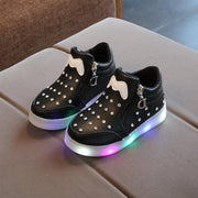 Boy Girl Luminous Sneakers with Lights Shoes - MomyMall Black / US5.5/EU21/UK4.5Toddle