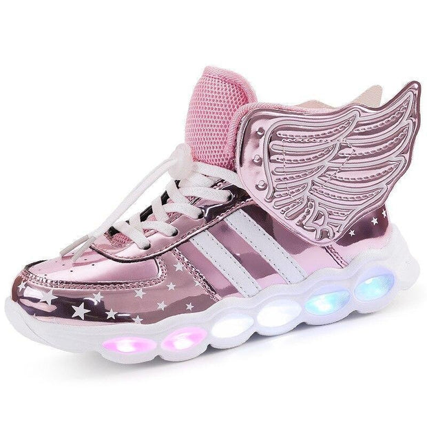 Boy Girl Non-slip Glowing Sneakers Led Light Up Shoes - MomyMall Pink / US9/EU25/UK8Toddle