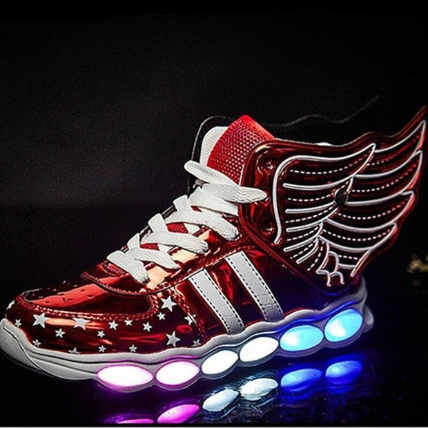 Boy Girl Non-slip Glowing Sneakers Led Light Up Shoes - MomyMall Red / US9/EU25/UK8Toddle