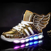 Boy Girl Non-slip Glowing Sneakers Led Light Up Shoes - MomyMall Gold / US9/EU25/UK8Toddle