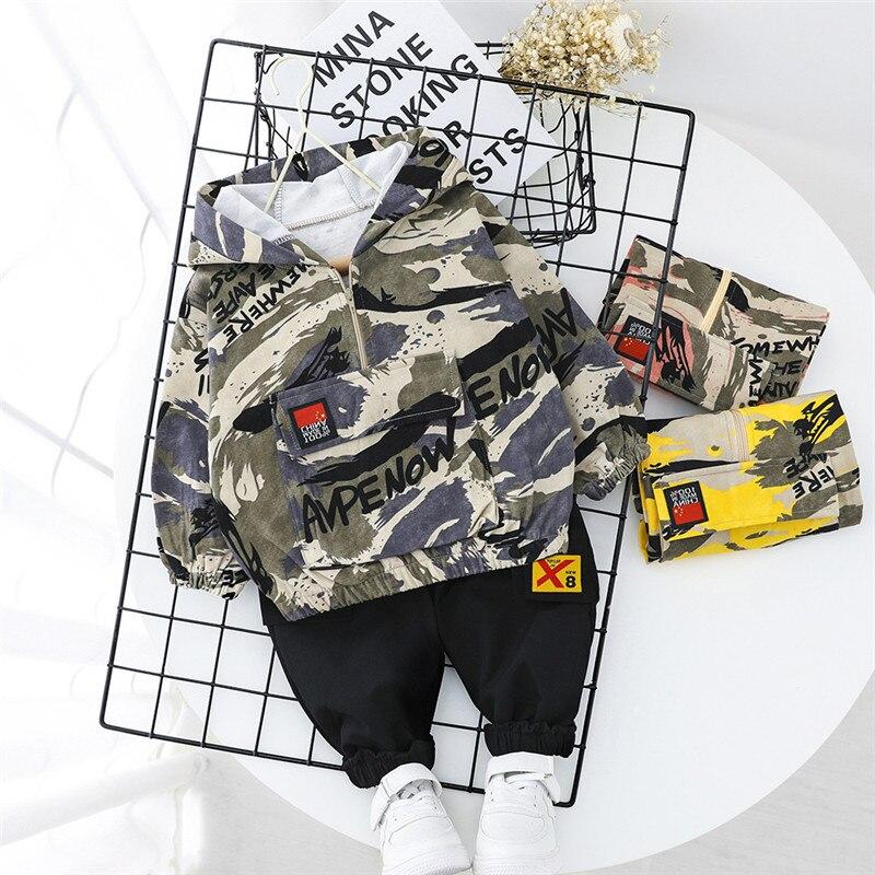 Boys Casual Sport T-shirt Pants Long Sleeve Infant Outfit 2 pcs/Set - MomyMall Green / 9-12 Months