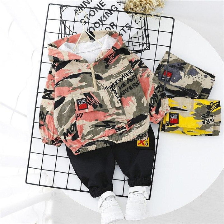 Boys Casual Sport T-shirt Pants Long Sleeve Infant Outfit 2 pcs/Set - MomyMall Green / 3-4 Years