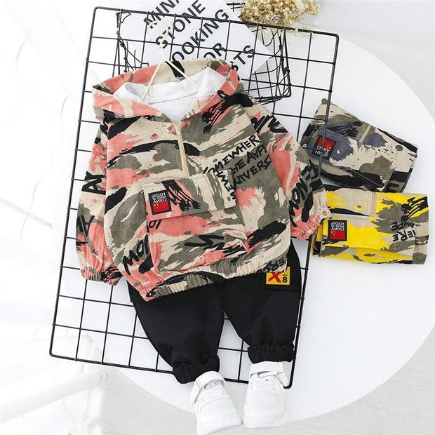 Boys Casual Sport T-shirt Pants Long Sleeve Infant Outfit 2 pcs/Set - MomyMall Green / 3-4 Years