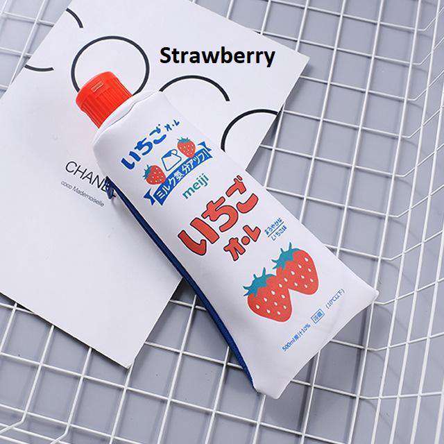Kawaii Toothpaste Pencil Cases - MomyMall Strawberry