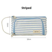 Pouched Stationery Organiser Pencil Case - MomyMall Striped