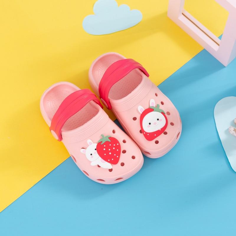 Toddler Kid Boys Girls Cute Beach Sandals Slippers Shoes - MomyMall Pink / 14（insole 13.5cm））