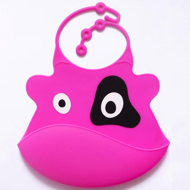 Baby Bibs Animal Waterproof Cartoon Waterproof Silicone Feeding Towel - MomyMall