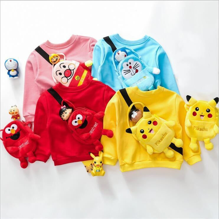 New Children Jacket Cartoon Fashion Backpack Sweatshirt 1-6 Years - MomyMall