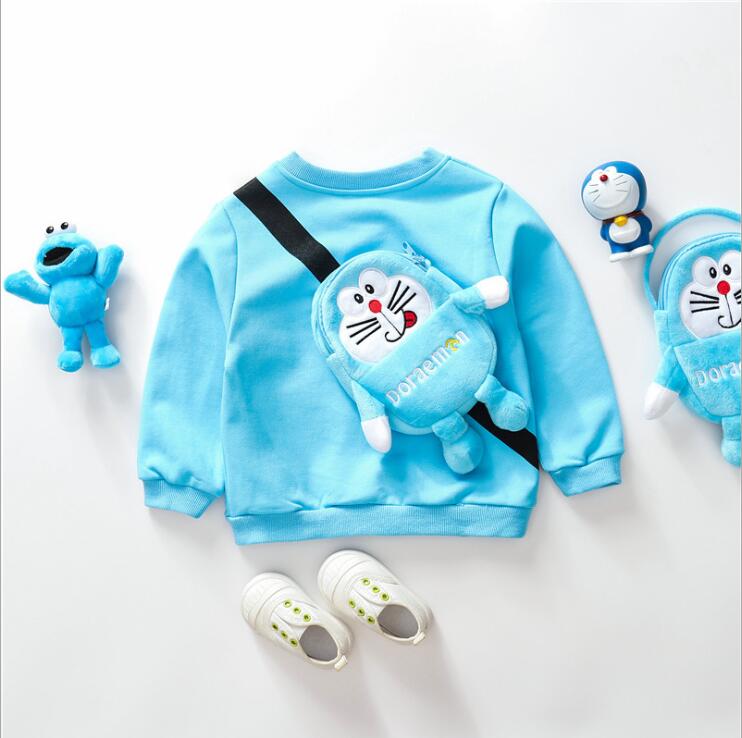 New Children Jacket Cartoon Fashion Backpack Sweatshirt 1-6 Years - MomyMall Blue / 1-2Years