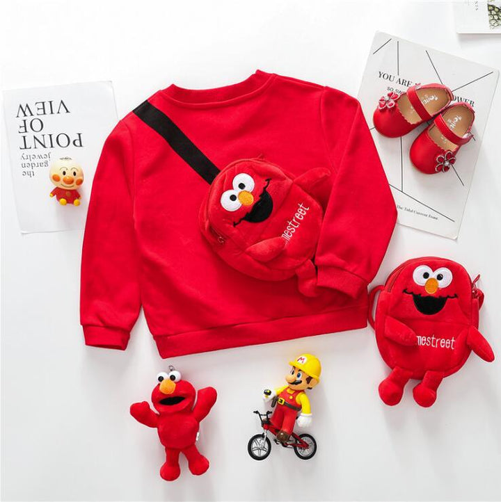 New Children Jacket Cartoon Fashion Backpack Sweatshirt 1-6 Years - MomyMall Red / 1-2Years