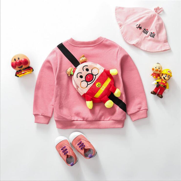 New Children Jacket Cartoon Fashion Backpack Sweatshirt 1-6 Years - MomyMall Pink / 1-2Years