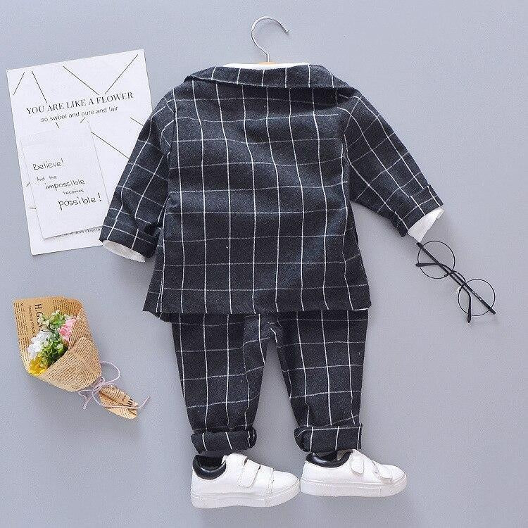 Toddler Boy Costume Jacket Fashion England 3 Pcs Suits 0-4 Years - MomyMall