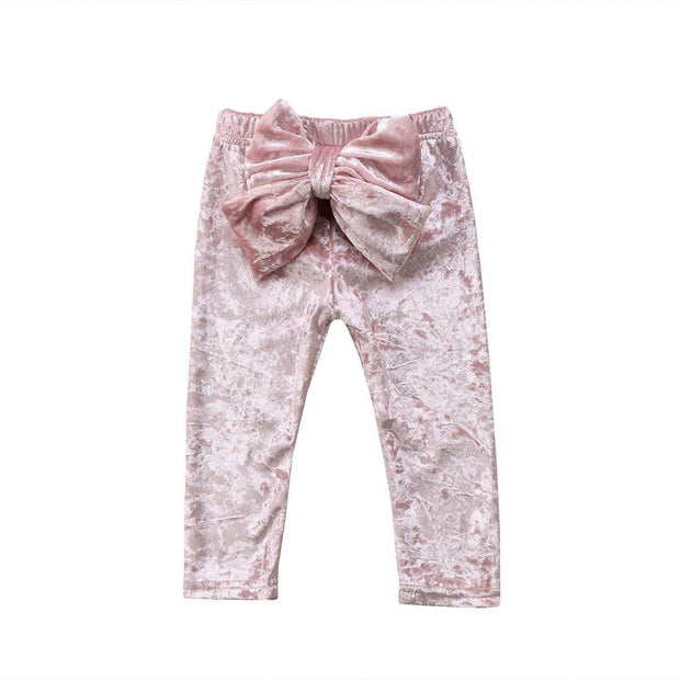 Toddler Kids Baby Girls Bowknot Bottoms Pants Leggings Trousers 1-5T