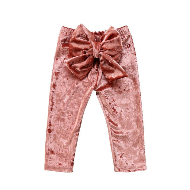 Toddler Kids Baby Girls Bowknot Bottoms Pants Leggings Trousers 1-5T