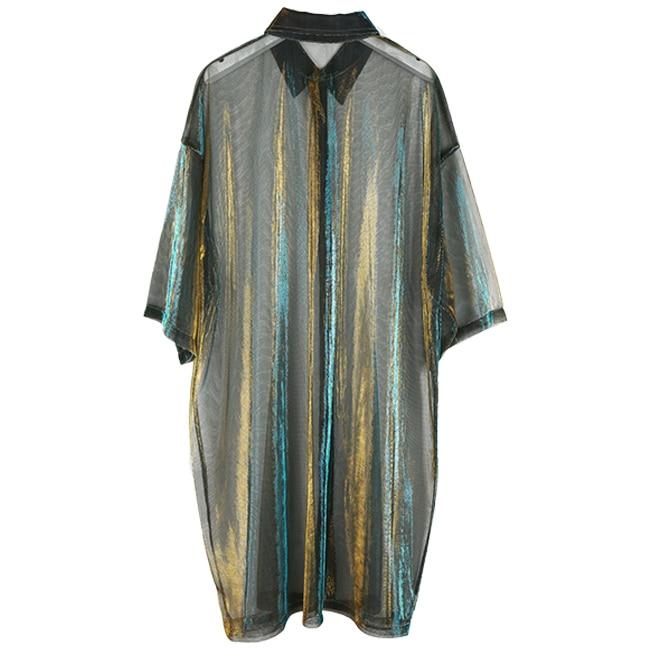 Oversized Holographic Sheer Transparent Jacket