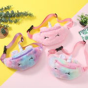 Kids Girl Unicorn Plush Bags Shoulder Animals Buckle Bag - MomyMall