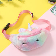 Kids Girl Unicorn Plush Bags Shoulder Animals Buckle Bag - MomyMall C